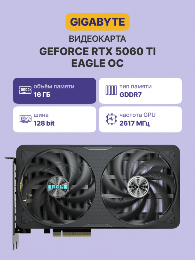 Видеокарта GIGABYTE GV-N506TEAGLE OC-16GD — для бизнеса и офиса Видеокарта GIGABYTE GV-N506TEAGLE OC-16GD — для бизнеса и офиса