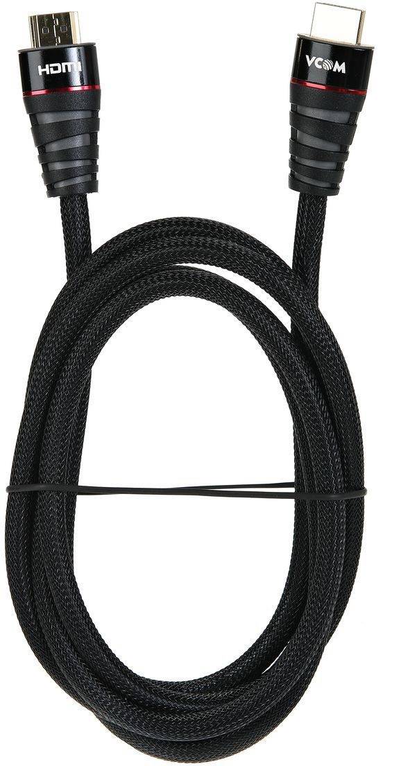Кабель HDMI 19M/M ver. 2.0 черные коннекторы, 1.8m VCOM <CG526S-B-1.8M> Blister VCOM HDMI (m) - HDMI (m) 1.8м — для бизнеса и офиса