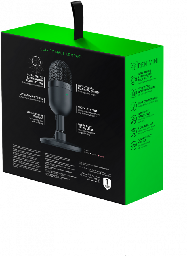 Микрофон Razer Seiren Mini Razer Seiren Mini — для бизнеса и офиса
