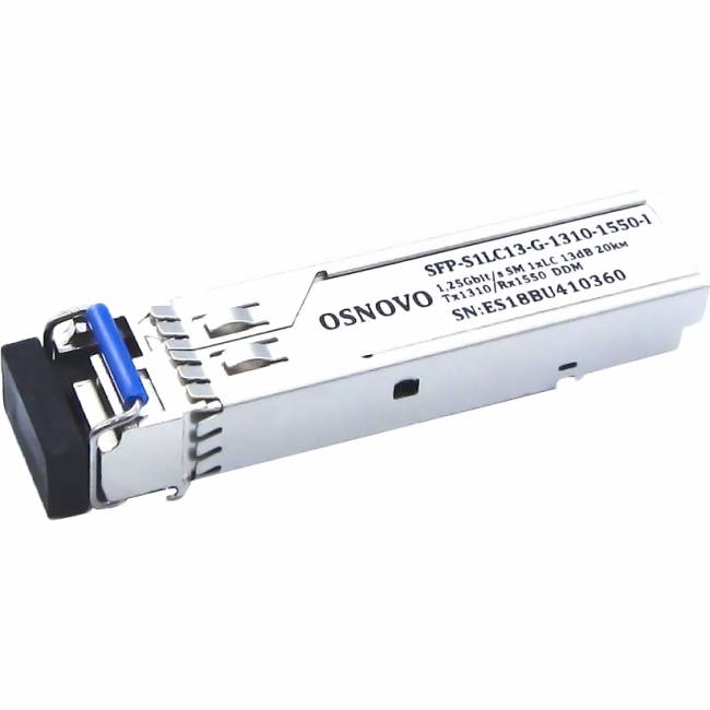 Трансивер OSNOVO SFP-S1LC13-G-1310-1550-I — для бизнеса и офиса
