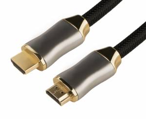 Greenconnect Кабель 10.0m HDMI версия 2.0, HDR 4:2:2, Ultra HD, 4K 60 fps 60Hz/5K*30Hz, 3D, AUDIO, 18.0 Гбит/с, 28/28 AWG, OD7.3mm, тройной экран, черный нейлон, DELUX, GCR-51283 Greenconnect HDMI (m) - HDMI (m) 10м