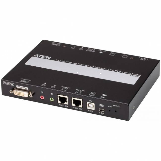 Удлинитель, KVM+DVI, управление по IP, Rackmount/Desktop, 10/100 Base-T, с KVM-шнурами PS2 1х1.2м.;USB 1x1.2м., TCP/IP, (Virtual Media;WIN98SE/ME/2000/XP/FREE-BSD/LINUX 7.0 или выше;1600x1200 60Hz;) ATEN CN9600 — для бизнеса и офиса Удлинитель, KVM+DVI, управление по IP, Rackmount/Desktop, 10/100 Base-T, с KVM-шнурами PS2 1х1.2м.;USB 1x1.2м., TCP/IP, (Virtual Media;WIN98SE/ME/2000/XP/FREE-BSD/LINUX 7.0 или выше;1600x1200 60Hz;) ATEN CN9600 — для бизнеса и офиса