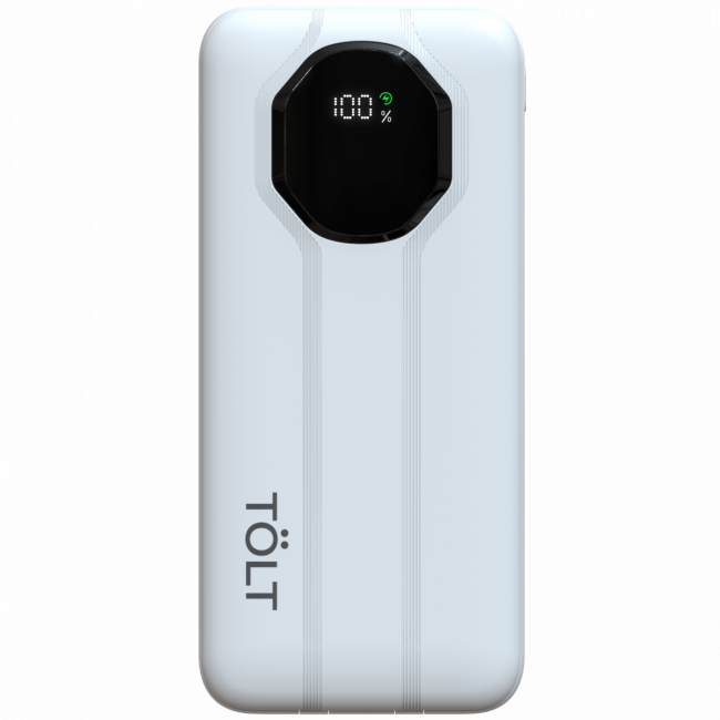 Портативный аккумулятор TOLT Lit KP226 White, 20000mAh, 22,5W, fast charging and PD, white, CCC TÖLT KP226 White — для бизнеса и офиса Портативный аккумулятор TOLT Lit KP226 White, 20000mAh, 22,5W, fast charging and PD, white, CCC TÖLT KP226 White — для бизнеса и офиса