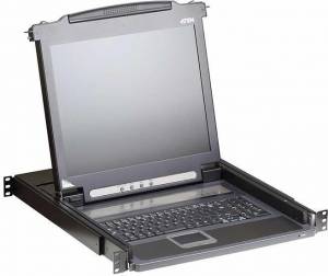 ЖК-монитор 17" с клавиатурой, выдвижной, 1U, RAL 7021 ATEN CL1000M