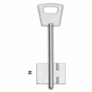 Заготовка дверного ключа Крепыш-1 KRP1D 80*26,4*19 мм