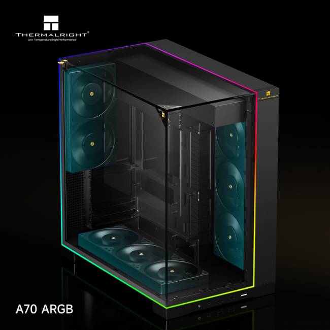Корпус без блока питания Thermalright A70 FAN5-C Black (TR-A70 Black FAN5-C) — для бизнеса и офиса Корпус без блока питания Thermalright A70 FAN5-C Black (TR-A70 Black FAN5-C) — для бизнеса и офиса