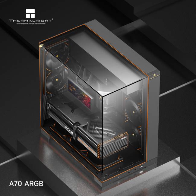 Корпус без блока питания Thermalright A70 FAN5-C Black (TR-A70 Black FAN5-C) — для бизнеса и офиса Корпус без блока питания Thermalright A70 FAN5-C Black (TR-A70 Black FAN5-C) — для бизнеса и офиса