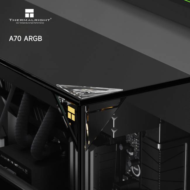Корпус без блока питания Thermalright A70 FAN5-C Black (TR-A70 Black FAN5-C) — для бизнеса и офиса Корпус без блока питания Thermalright A70 FAN5-C Black (TR-A70 Black FAN5-C) — для бизнеса и офиса