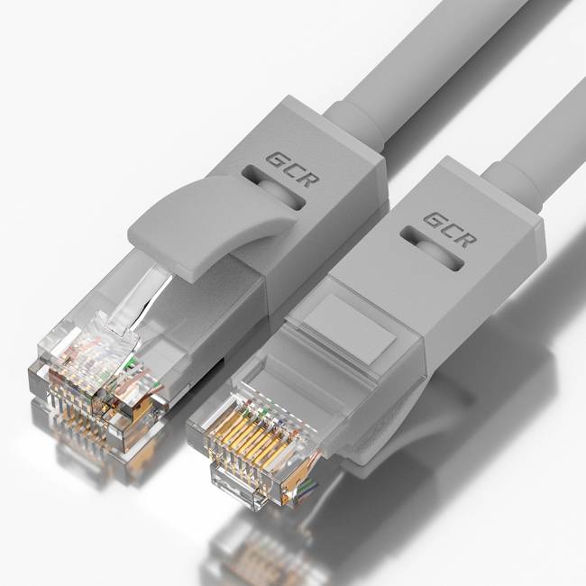 GCR Патч-корд прямой 25.0m UTP кат.5e, серый, позолоченные контакты, 24 AWG, литой, GCR-50803, ethernet high speed 1 Гбит/с, RJ45, T568B Greenconnect RJ45(m) - RJ45(m) Cat. 25e UTP 0.5м серый — для бизнеса и офиса GCR Патч-корд прямой 25.0m UTP кат.5e, серый, позолоченные контакты, 24 AWG, литой, GCR-50803, ethernet high speed 1 Гбит/с, RJ45, T568B Greenconnect RJ45(m) - RJ45(m) Cat. 25e UTP 0.5м серый — для бизнеса и офиса