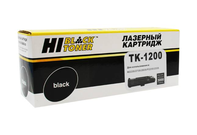 Тонер-картридж Hi-Black (HB-TK-1200) для Kyocera Ecosys M2235/2735/2835/P2335, 3K — для бизнеса и офиса Тонер-картридж Hi-Black (HB-TK-1200) для Kyocera Ecosys M2235/2735/2835/P2335, 3K — для бизнеса и офиса