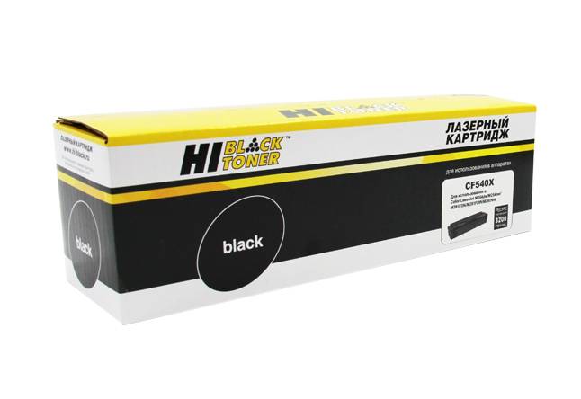 Картридж Hi-Black (HB-CF540X) для HP CLJ Pro M254nw/dw/M280nw/M281fdn/M281fdw, Bk, 3,2K — для бизнеса и офиса Картридж Hi-Black (HB-CF540X) для HP CLJ Pro M254nw/dw/M280nw/M281fdn/M281fdw, Bk, 3,2K — для бизнеса и офиса