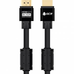 GCR Кабель 2.0m HDMI 2.1, черный, 8K 60Hz, 4K 144Hz, динамический HDR, 4:4:4, Ultra HD, 48.0 Гбит/с, 3 Х экран, ферритовые фильтры, GCR-53660 Greenconnect GCR-53660