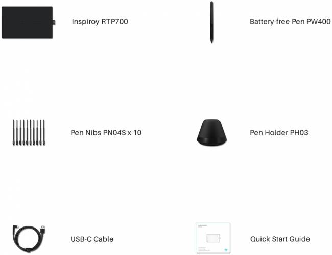 Графический планшет Huion Inspiroy RTP-700 Blue — для бизнеса и офиса