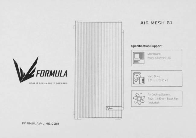 Корпус Formula AIR MESH G1 B — для бизнеса и офиса Корпус Formula AIR MESH G1 B — для бизнеса и офиса
