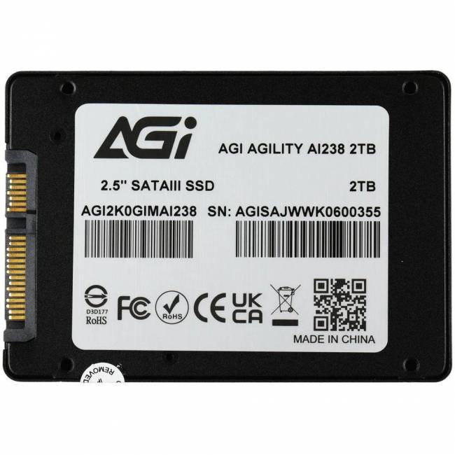 Твердотельный накопитель AGI TECHNOLOGY CO., LTD AGI2K0GIMAI238-CB — для бизнеса и офиса Твердотельный накопитель AGI TECHNOLOGY CO., LTD AGI2K0GIMAI238-CB — для бизнеса и офиса