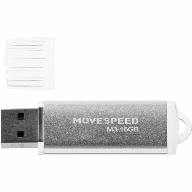 USB2.0 16GB Move Speed M3 серебро Move Speed 16GB M3 (M3-16G) — для бизнеса и офиса USB2.0 16GB Move Speed M3 серебро Move Speed 16GB M3 (M3-16G) — для бизнеса и офиса
