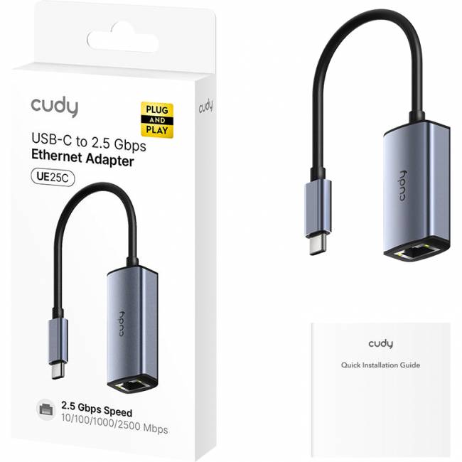 Адаптер Cudy UE25C — для бизнеса и офиса Адаптер Cudy UE25C — для бизнеса и офиса