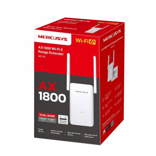 Усилитель Wi-Fi Mercusys ME70X — для бизнеса и офиса Усилитель Wi-Fi Mercusys ME70X — для бизнеса и офиса
