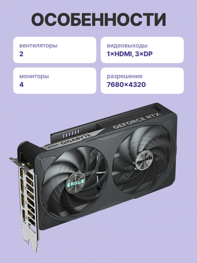 Видеокарта GIGABYTE GV-N506TEAGLE OC-8GD — для бизнеса и офиса Видеокарта GIGABYTE GV-N506TEAGLE OC-8GD — для бизнеса и офиса