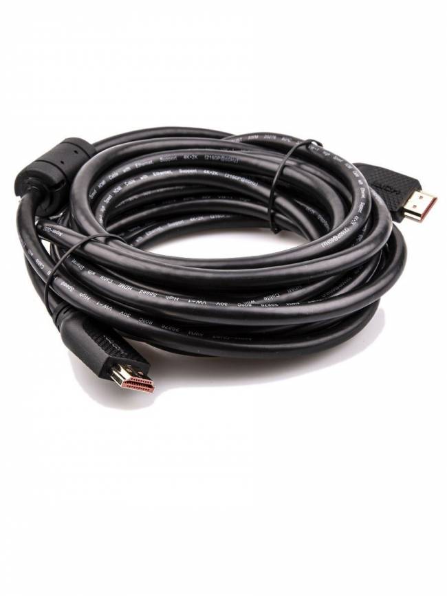 Кабель HDMI 19M/M ver 2.0, 5М,2 фильтра, Aopen/Qust <ACG517D-5M> VCOM HDMI (m) - HDMI (m) 5м — для бизнеса и офиса
