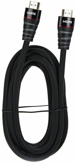 Кабель HDMI 19M/M ver. 2.0 черные коннекторы, 3m VCOM <CG526S-B-3M> Blister VCOM HDMI (m) - HDMI (m) 3м