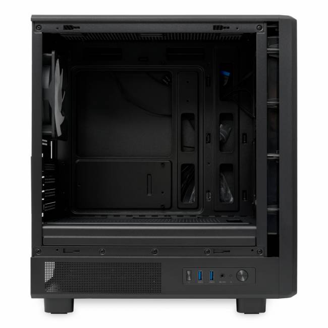 Корпус без блока питания HSPD M310-TGBK-ARGB — для бизнеса и офиса Корпус без блока питания HSPD M310-TGBK-ARGB — для бизнеса и офиса