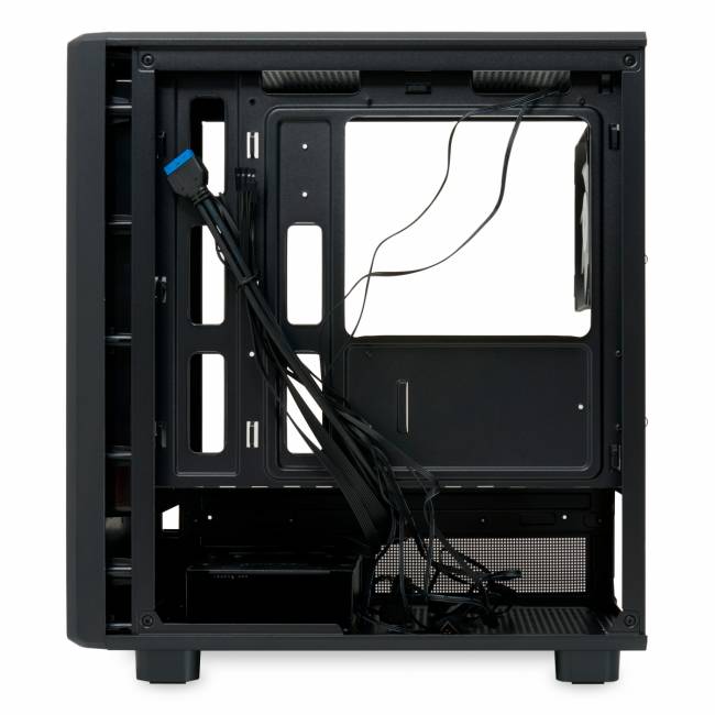 Корпус без блока питания HSPD M310-TGBK-ARGB — для бизнеса и офиса Корпус без блока питания HSPD M310-TGBK-ARGB — для бизнеса и офиса