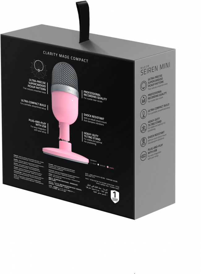 Микрофон Razer Seiren Mini Quartz Razer Seiren Mini — для бизнеса и офиса Микрофон Razer Seiren Mini Quartz Razer Seiren Mini — для бизнеса и офиса