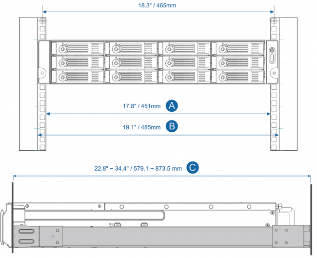Комплект направляющих QNAP RAIL-A03-57 — для бизнеса и офиса Комплект направляющих QNAP RAIL-A03-57 — для бизнеса и офиса