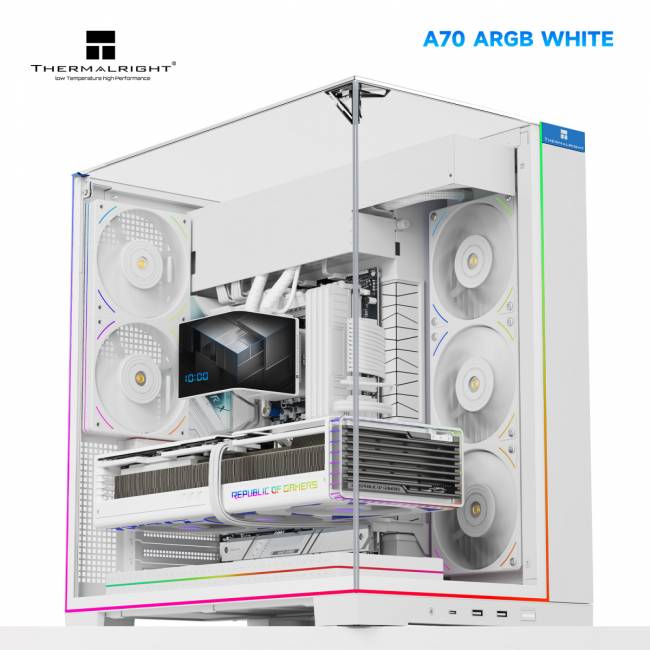 Корпус без блока питания Thermalright A70 FAN5-C White (TR-A70 White FAN5-C) — для бизнеса и офиса