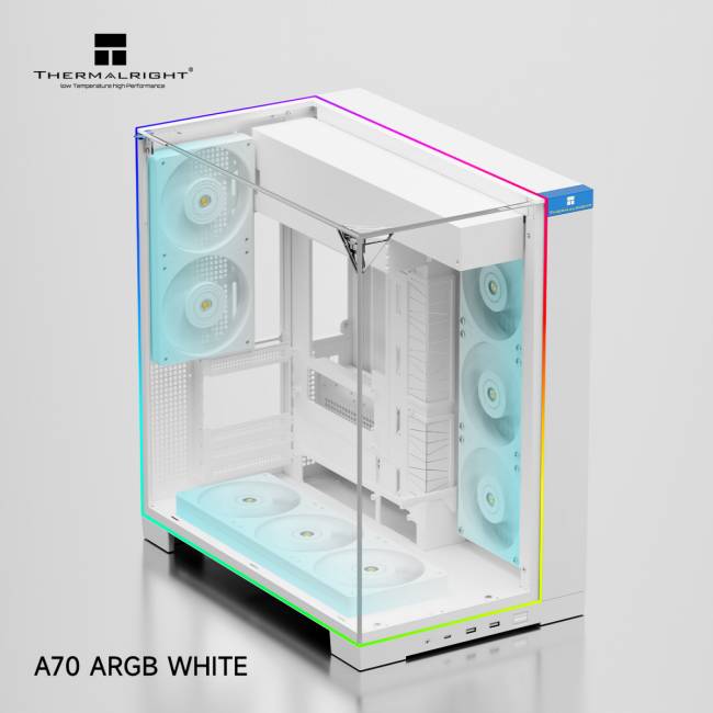 Корпус без блока питания Thermalright A70 FAN5-C White (TR-A70 White FAN5-C) — для бизнеса и офиса