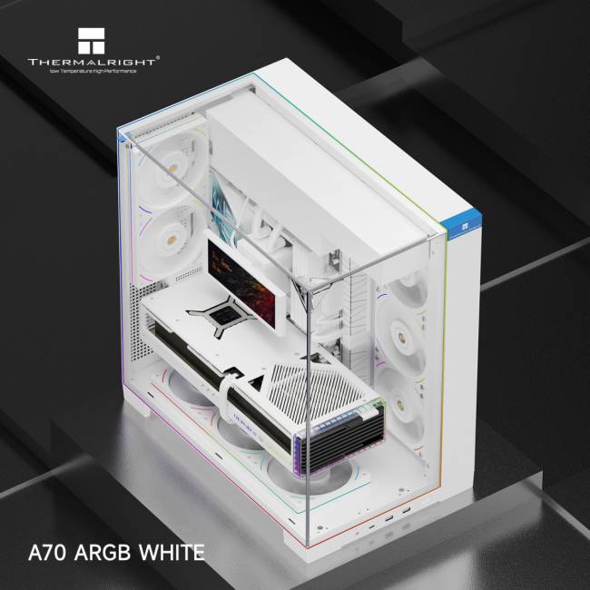 Корпус без блока питания Thermalright A70 FAN5-C White (TR-A70 White FAN5-C) — для бизнеса и офиса
