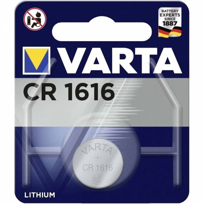 Батарейка Varta ELECTRONICS CR1616 BL1 Lithium 3V (6616) (1/10/100) (1 шт.) Varta PRIMARY LITHIUM CR1616 (06616101401) — для бизнеса и офиса