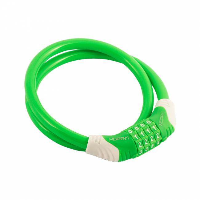 Велосипедный замок №31 зеленый 6х650 мм — для бизнеса и офиса Велосипедный замок №31 зеленый 6х650 мм — для бизнеса и офиса