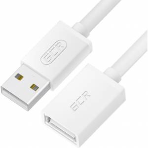GCR Удлинитель 1.0m USB 2.0 AM/AF, белый, GCR-55062 Удлинитель Greenconnect 1 м (GCR-55062)