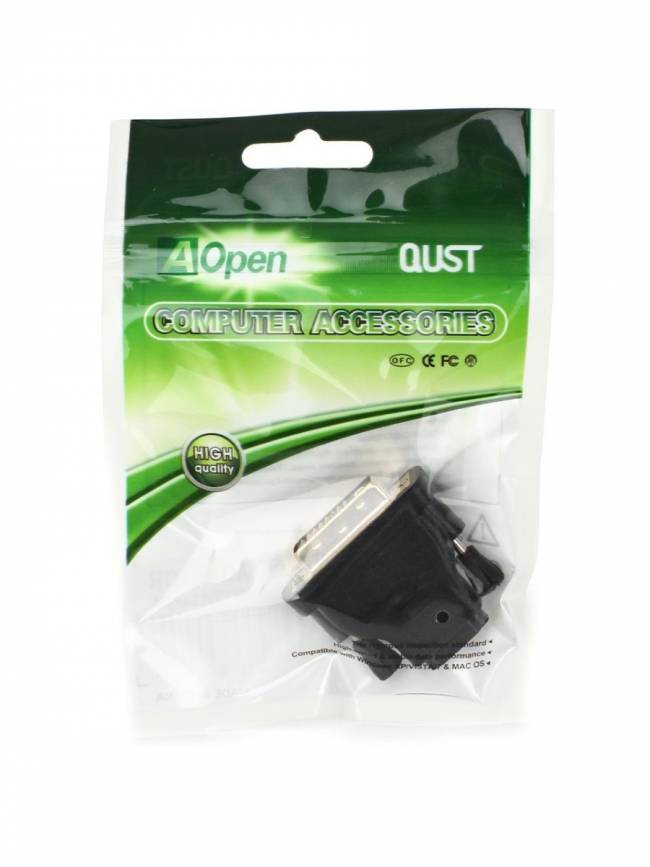 Переходник HDMI 19F <--> DVI-D 25M Aopen/Qust <ACA312> AOpen HDMI (f) - DVI-D (m) — для бизнеса и офиса Переходник HDMI 19F <--> DVI-D 25M Aopen/Qust <ACA312> AOpen HDMI (f) - DVI-D (m) — для бизнеса и офиса