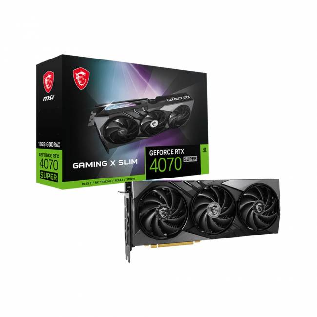 Видеокарта MSI GeForce RTX 4070 SUPER 12G GAMING X SLIM — для бизнеса и офиса Видеокарта MSI GeForce RTX 4070 SUPER 12G GAMING X SLIM — для бизнеса и офиса