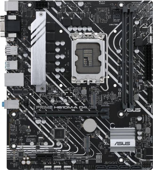 Материнская плата ASUS PRIME H610M-A D4-CSM — для бизнеса и офиса Материнская плата ASUS PRIME H610M-A D4-CSM — для бизнеса и офиса