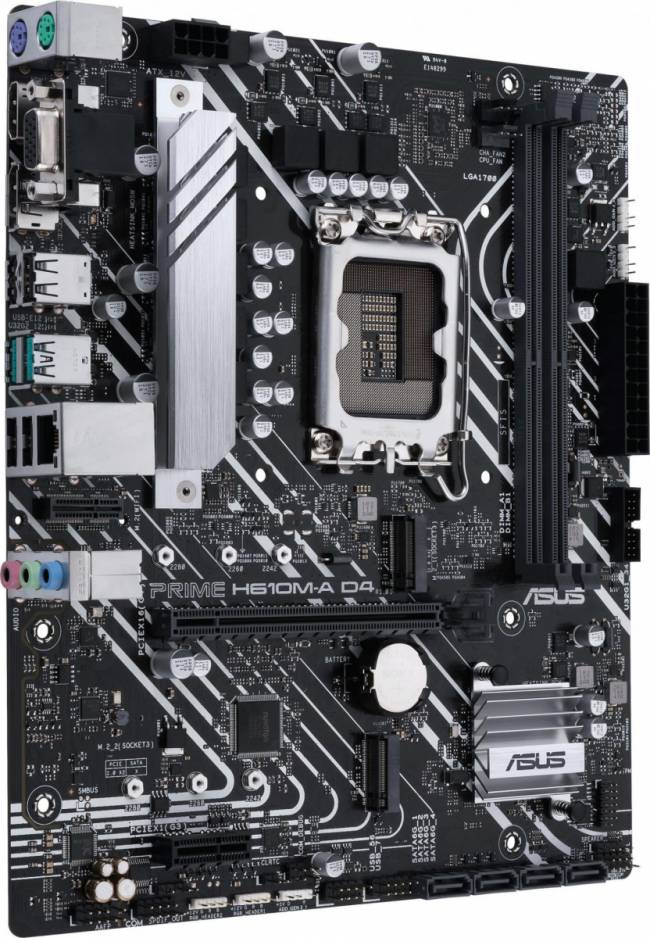 Материнская плата ASUS PRIME H610M-A D4-CSM — для бизнеса и офиса Материнская плата ASUS PRIME H610M-A D4-CSM — для бизнеса и офиса