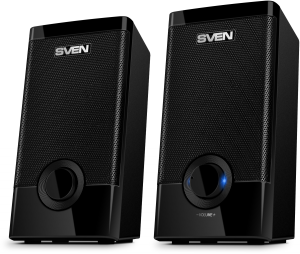 Колонки пластиковые SVEN 318, чёрный, акустическая система 2.0 (USB, мощность 2x2.5 Вт(RMS)), черный SVEN 318