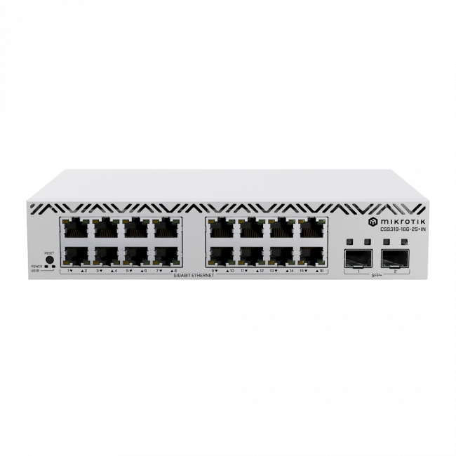 Коммутатор Mikrotik CSS318-16G-2S+IN — для бизнеса и офиса