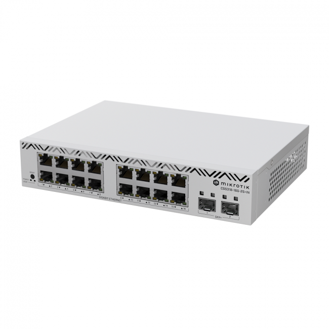 Коммутатор Mikrotik CSS318-16G-2S+IN — для бизнеса и офиса
