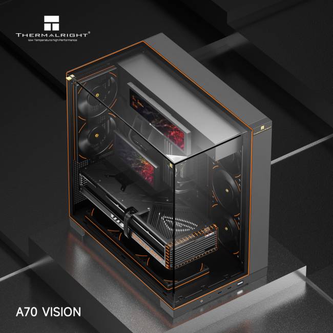Корпус без блока питания Thermalright TR-A70 Vision Black FAN5-C (TR-A70 Vision Black FAN5-C) — для бизнеса и офиса Корпус без блока питания Thermalright TR-A70 Vision Black FAN5-C (TR-A70 Vision Black FAN5-C) — для бизнеса и офиса