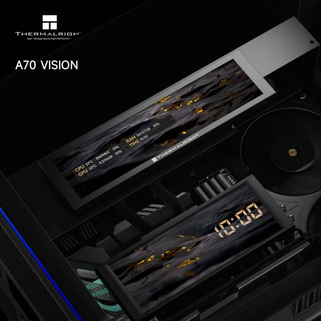 Корпус без блока питания Thermalright TR-A70 Vision Black FAN5-C (TR-A70 Vision Black FAN5-C) — для бизнеса и офиса Корпус без блока питания Thermalright TR-A70 Vision Black FAN5-C (TR-A70 Vision Black FAN5-C) — для бизнеса и офиса