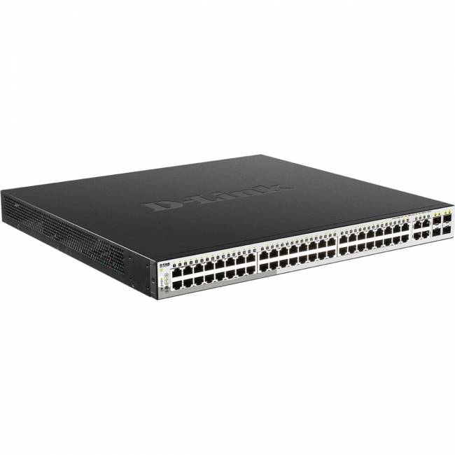 Коммутатор D-Link DGS-1210-52MP/F4A — для бизнеса и офиса Коммутатор D-Link DGS-1210-52MP/F4A — для бизнеса и офиса