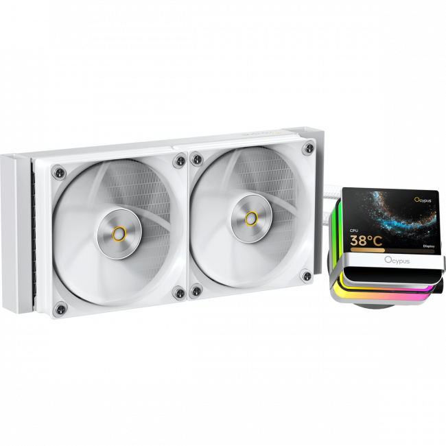 Система жидкостного охлаждения Ocypus Sigma-L24-WH2ANWL00P-GL White — для бизнеса и офиса