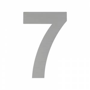 Цифра на дверь Luxe 75 мм сатинированный хром 7