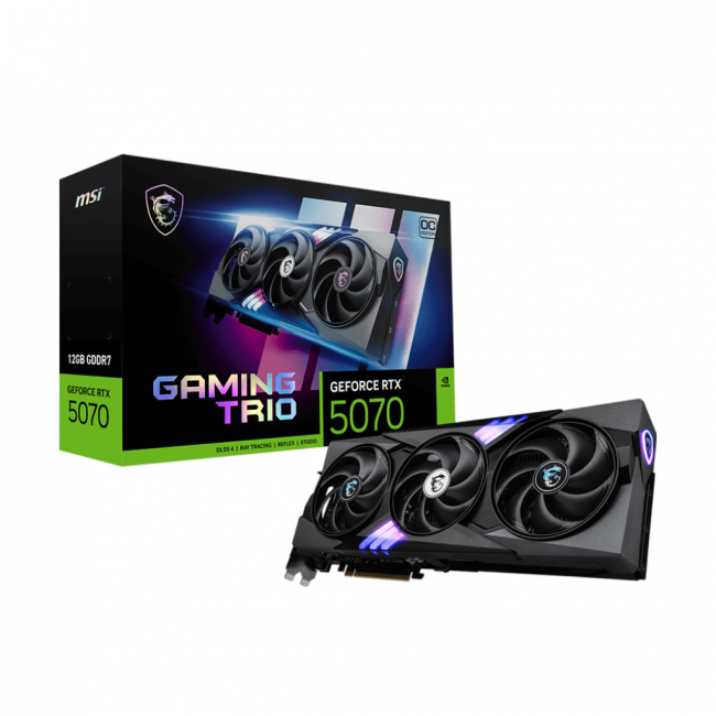 Видеокарта MSI GeForce RTX 5070 12G GAMING TRIO OC — для бизнеса и офиса Видеокарта MSI GeForce RTX 5070 12G GAMING TRIO OC — для бизнеса и офиса