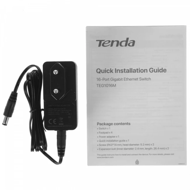 Коммутатор Tenda TEG1016M — для бизнеса и офиса Коммутатор Tenda TEG1016M — для бизнеса и офиса