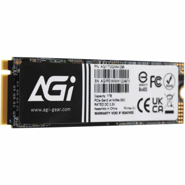 Твердотельный накопитель AGI TECHNOLOGY CO., LTD AGI1T0GIMAI298-CB — для бизнеса и офиса Твердотельный накопитель AGI TECHNOLOGY CO., LTD AGI1T0GIMAI298-CB — для бизнеса и офиса